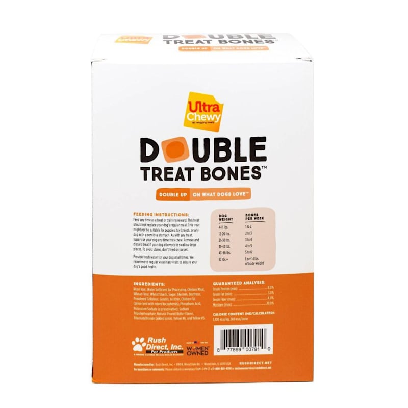 Ultra chewy double deals treat bone peanut butter