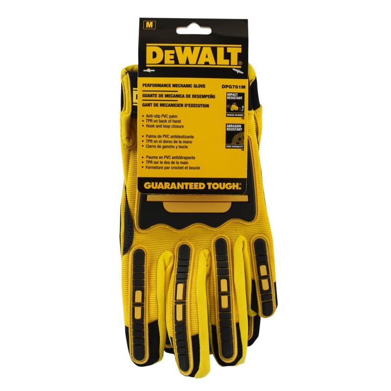 DeWalt Performance Mechanic Work Gloves - M - Yellow