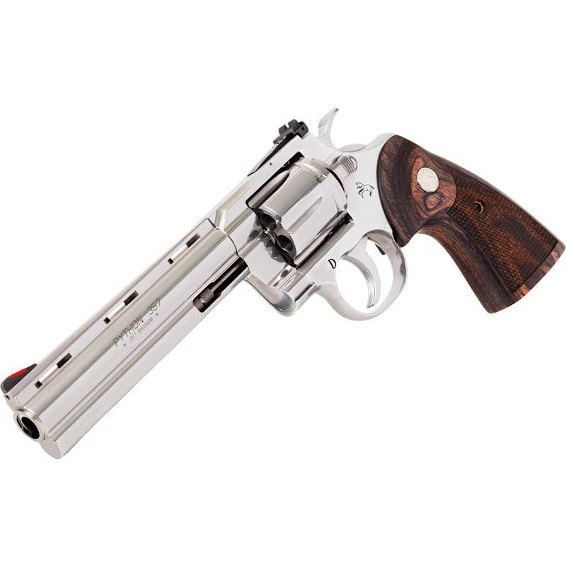 Python 357 Magnum DA 6 in. Barrel Stainless Walnut Revolver by