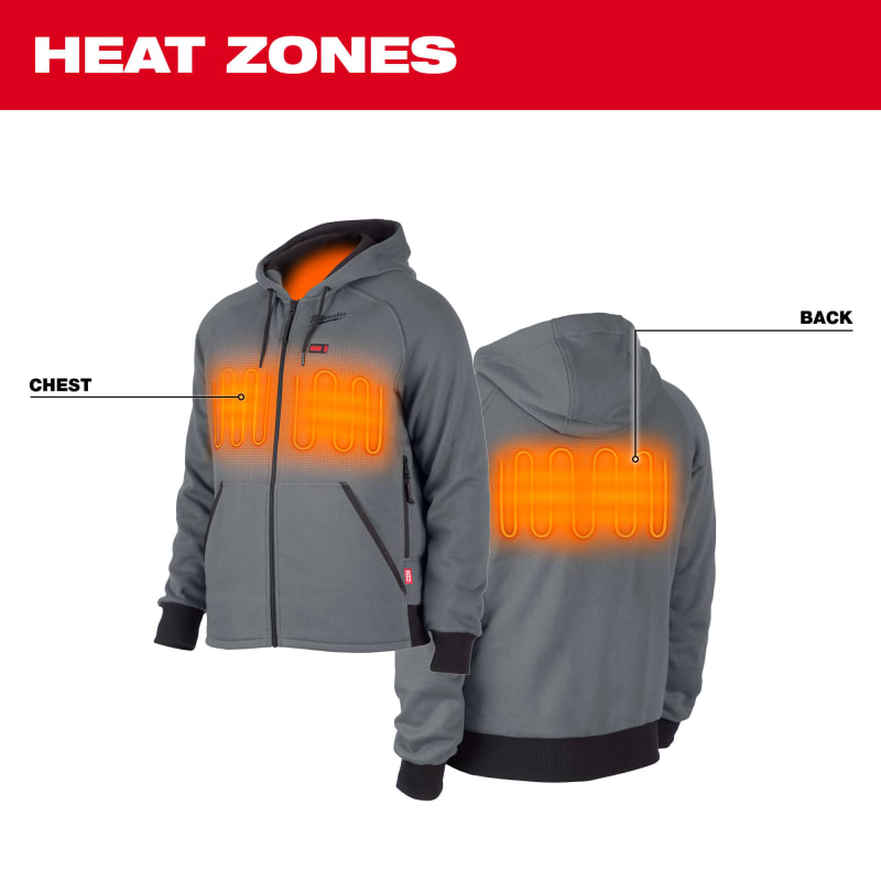 Gray M12 Men s Heated Hoodie by Milwaukee at Fleet Farm