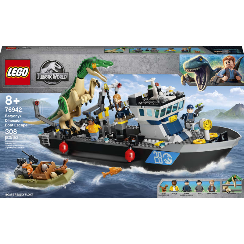 LEGO Baryonyx Dinosaur Boat Escape 76942 Building Set (308 Pieces) 