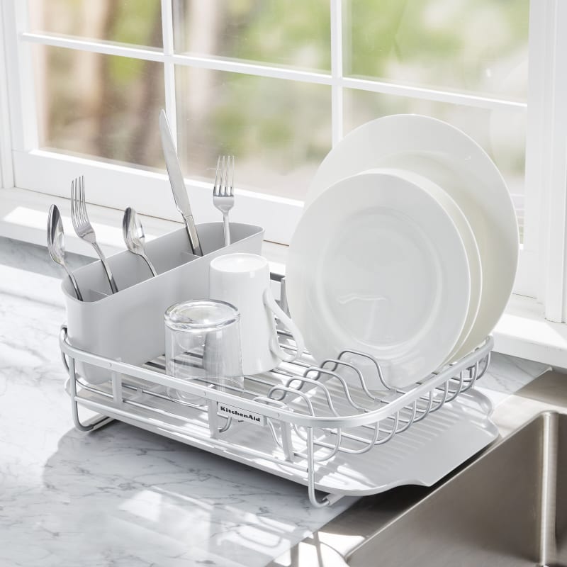  KitchenAid Aluminum Dish Rack, 17.36-Inch, Black: Home