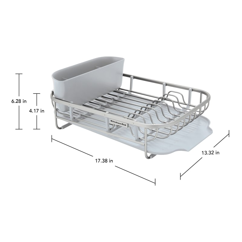 KitchenAid Aluminum Dish Rack, 17.36-Inch, White