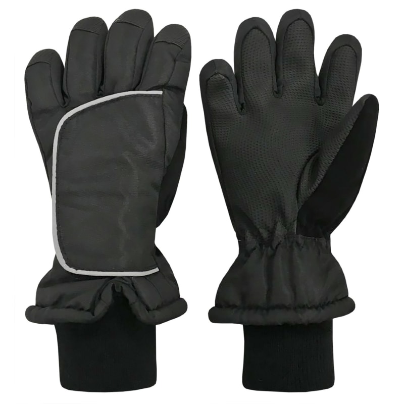 Kids' Black Waterproof Gloves