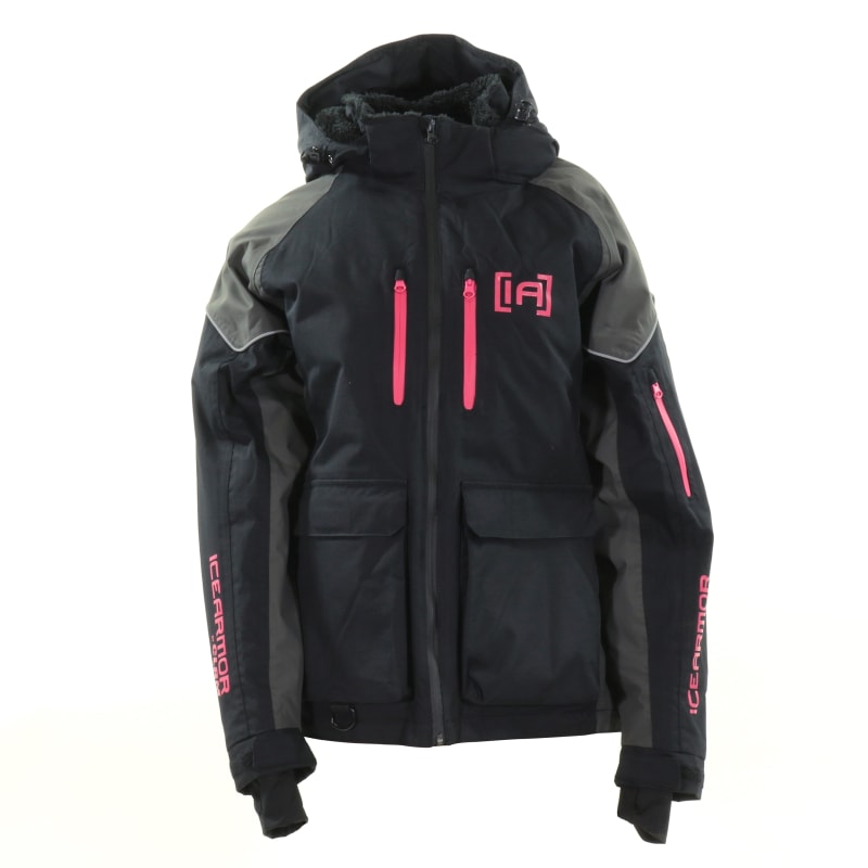 Women s Black Fuchsia Rise Float Ice Fishing Parka by IceArmor at
