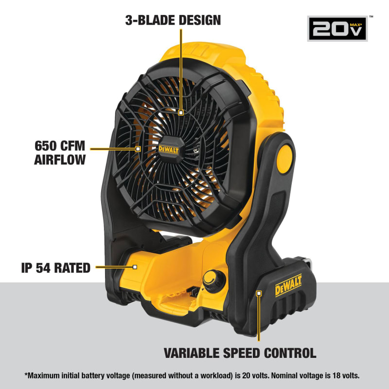 20V MAX Cordless Jobsite Fan Tool Only by DEWALT at Fleet Farm