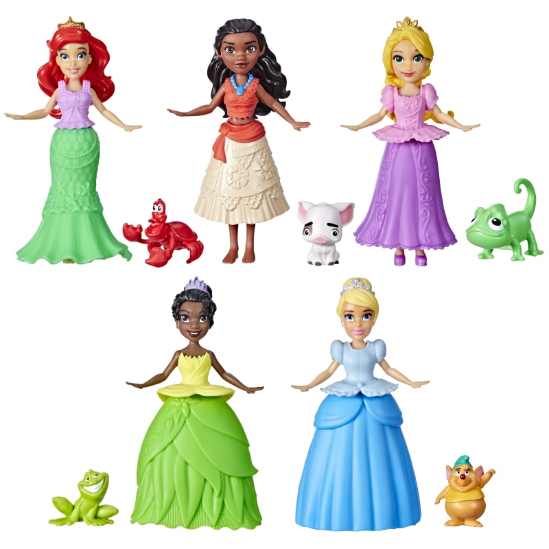 strapless open back dress Melissa & Doug Disney Princess Deluxe Wooden Magnetic Dress-Up Set