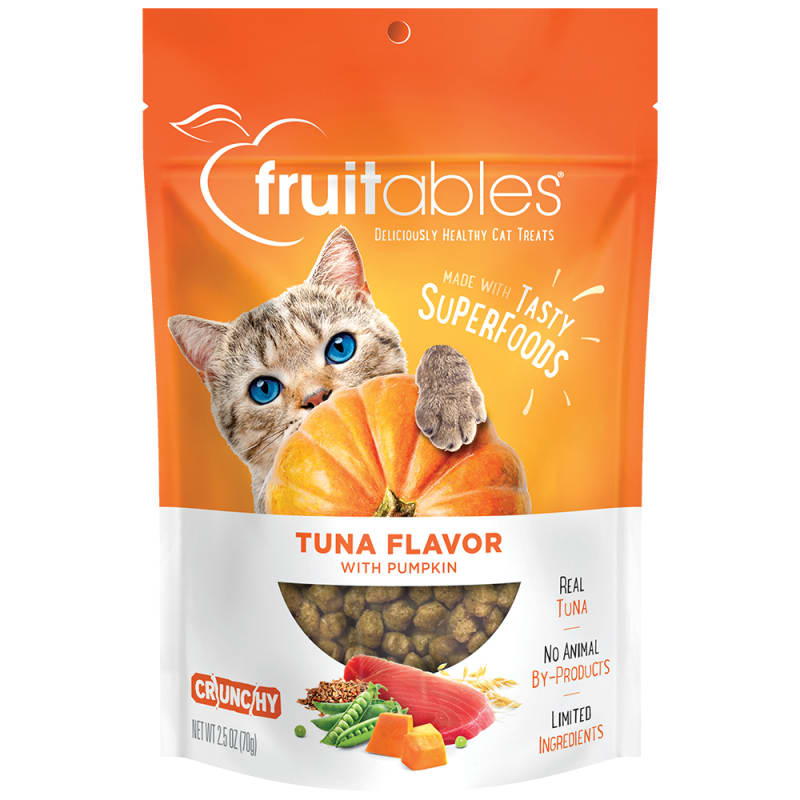 Fruitables Healthy Low Calorie Tuna and Pumpkin Crunchy Cat Treat 2.5oz by Fruitables at Fleet Farm