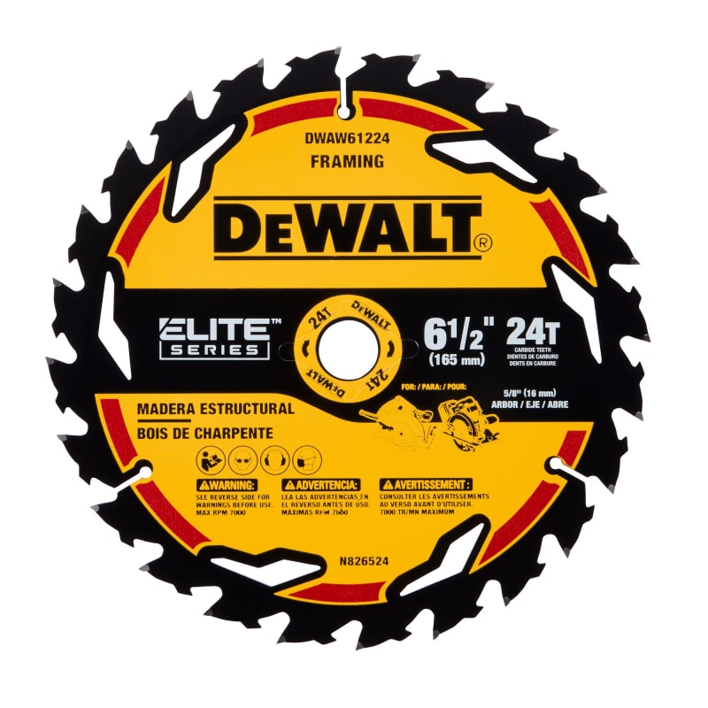 DeWalt DWAW61224 Elite Series Circular Saw Blade, 6-1/2 inch