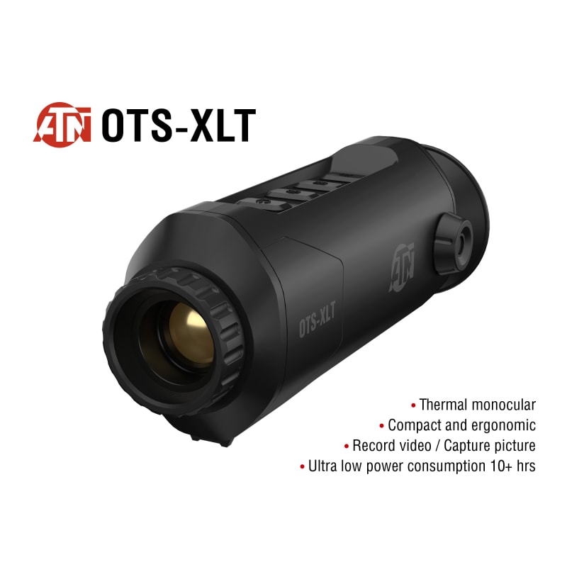 Monocular Térmico ATN OTS XLT Reacondicionado - Sensor 50Hz, Telémetro Inteligente, 10+ Horas Batería, 2-8x Aumento