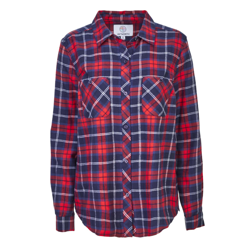 BKE Studded Flannel Shirt - Women's Shirts/Blouses in Red Blue Black