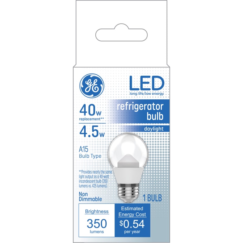 GE Light Bulb Refrigerator LED Daylight Non Dimmable 40 Watts A15