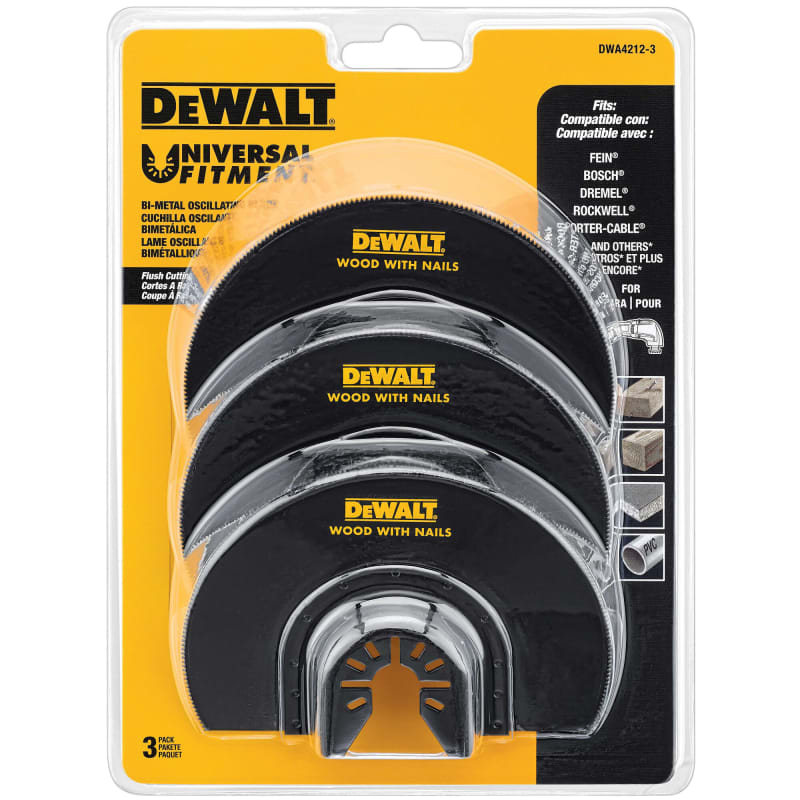 Bi Metal Oscillating Flush Cut Blades 3 Pk by DEWALT at Fleet Farm