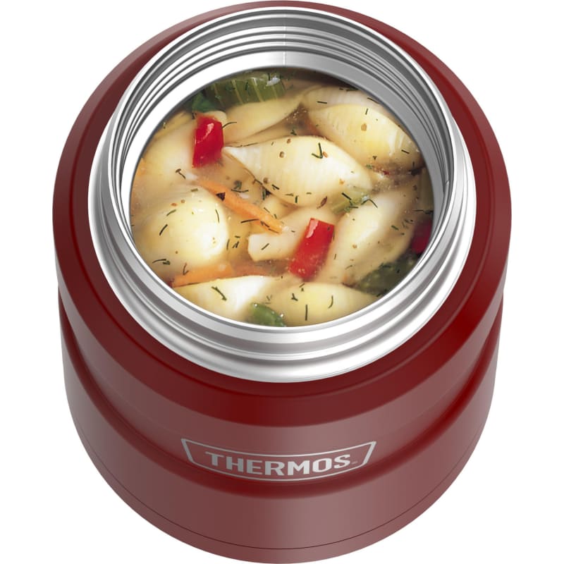 Thermos Stainless King 16 Ounce Food Jar with Folding Spoon, Stainless Steel