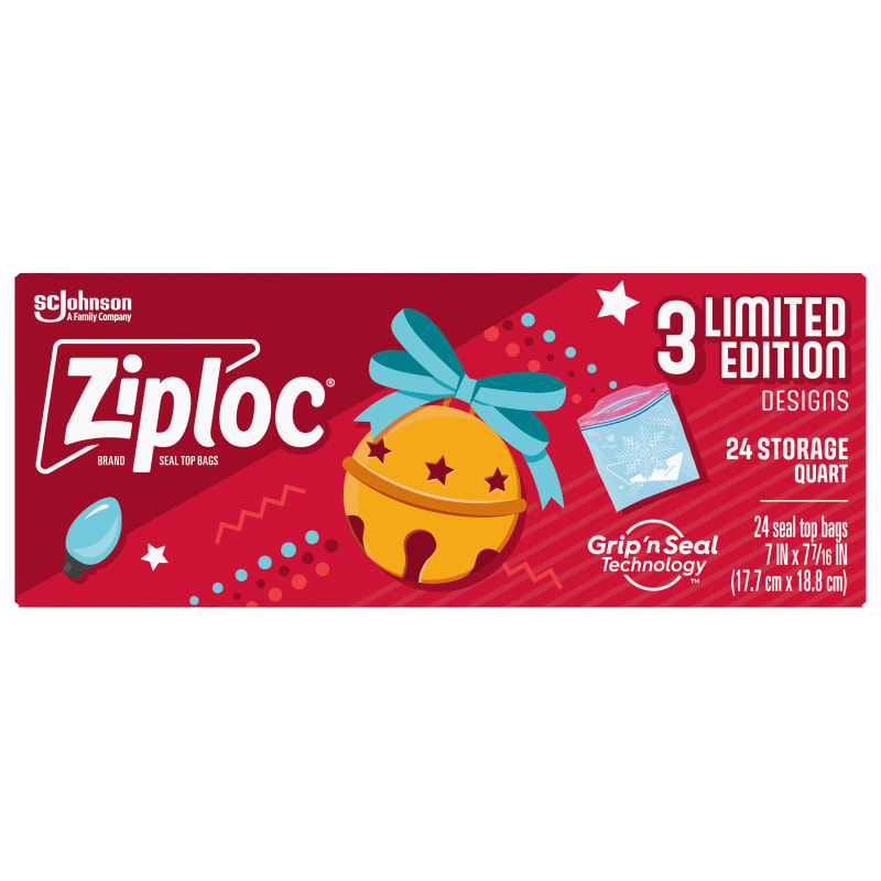 Ziploc Storage Bags Quart, 24 Count