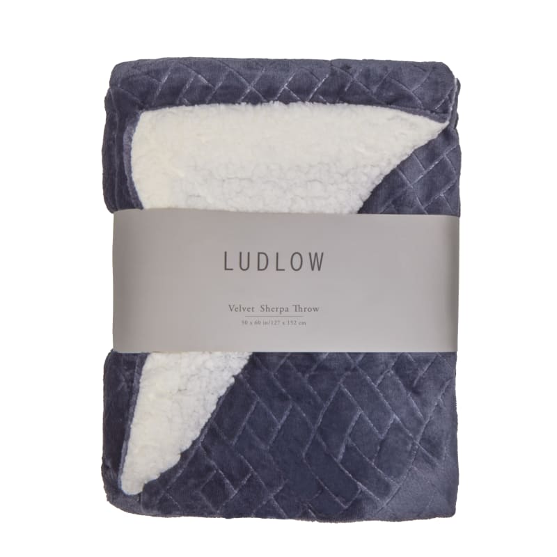 Ludlow velvet sherpa throw clearance