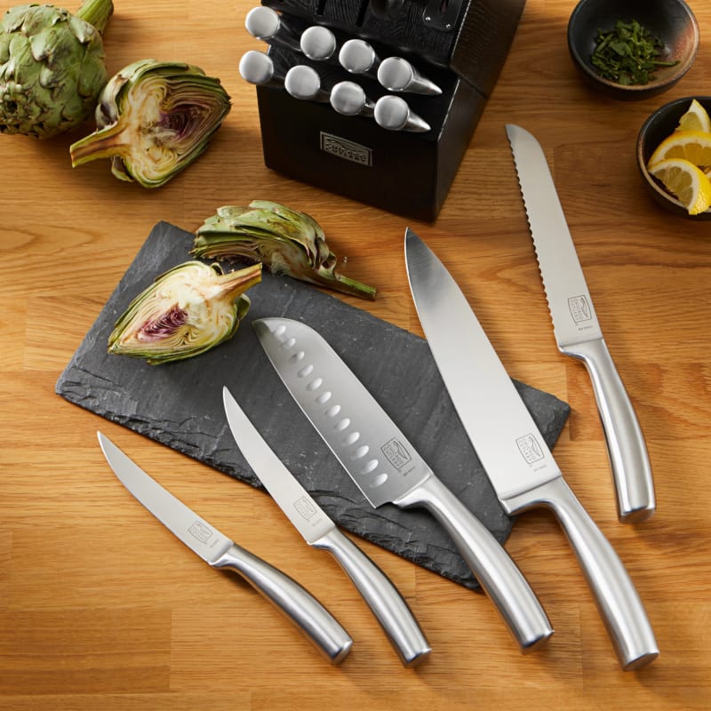 Malden Stainless Steel Knife Block Set - 16 Pc by Chicago Cutlery