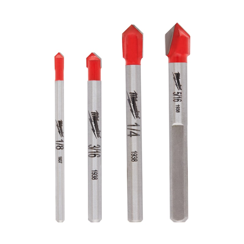 Carbide Glass and Tile Bit Set (4-Pack) Carbide Glass and Tile Bit Set (4-Pack)