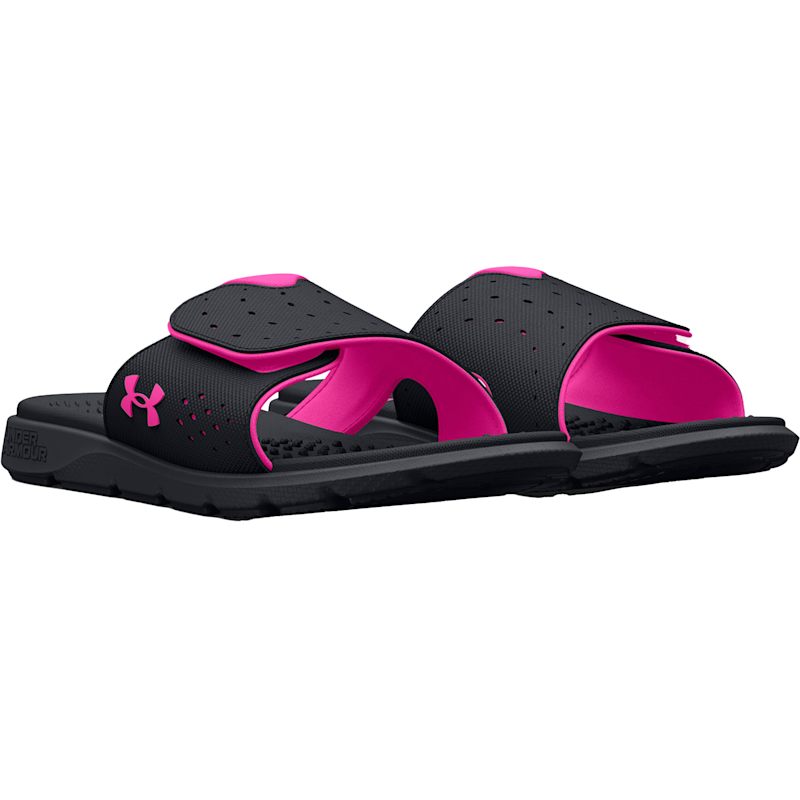 Pink under armour sandals top