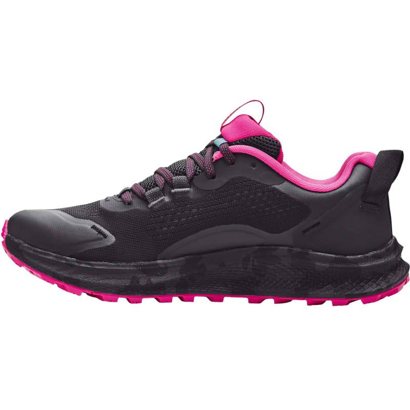 Women's Charged Bandit Trail Grey/Pink Running Shoes by Under