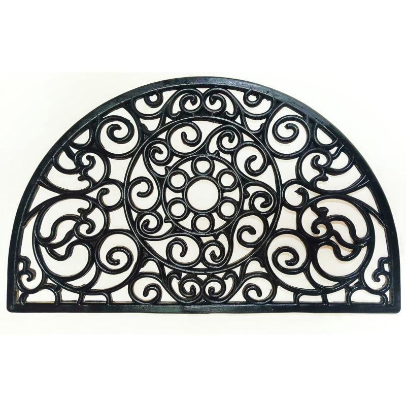  Wrought Iron Rubber Door Mat, Ironworks - 18 Inch