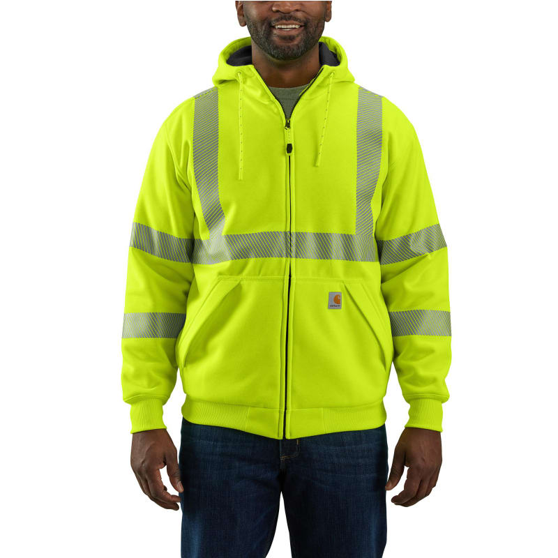 Men s Brite Lime Hi Vis Midweight Full Zip Sweatshirt by Carhartt at Fleet Farm