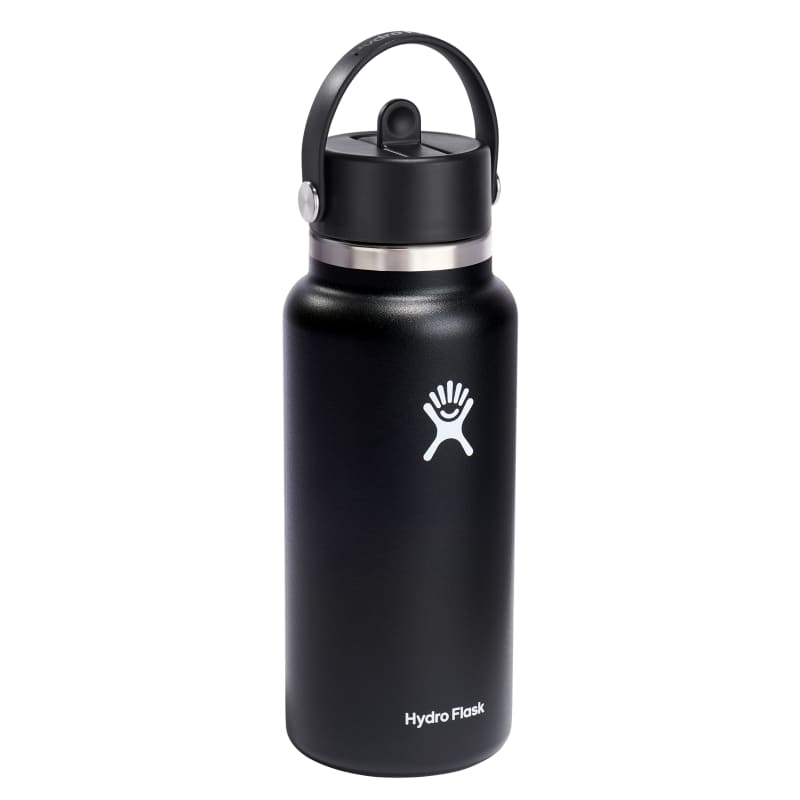 Hydro Flask Bottle, Wide Mouth, Black, 32 Ounce