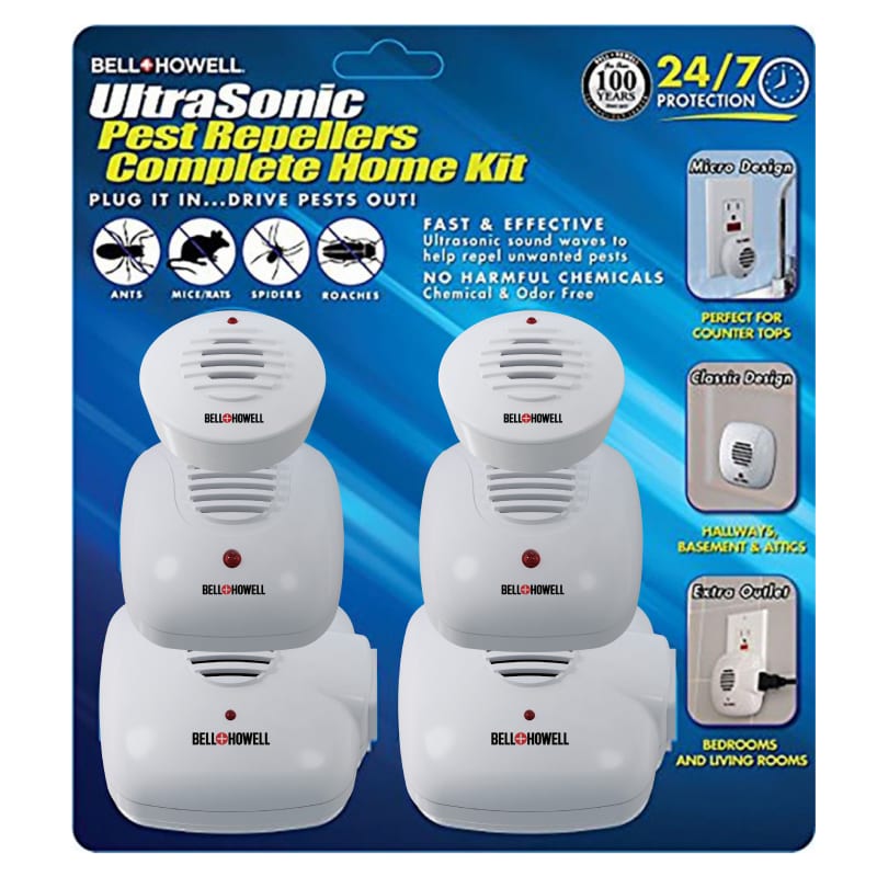 Bell and Howell Ultrasonic Pest Repellers with Extra Outlet - 3 Pack