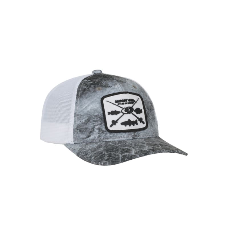 Men's Mossy Oak Cloudbank-White Fishing Scout Patch Logo Cap by Mossy Oak  at Fleet Farm