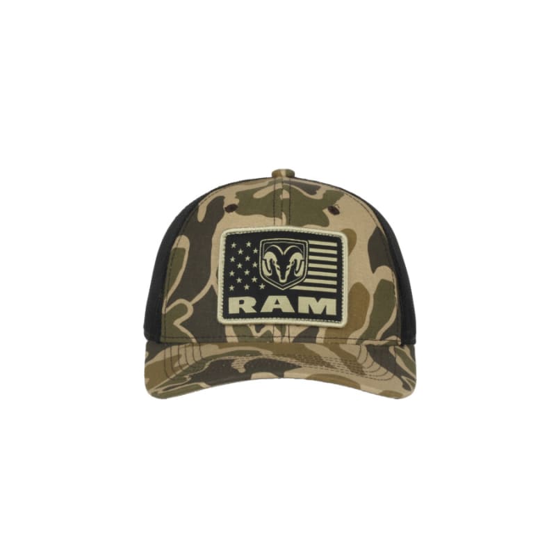 Men s RAM Logo Patch Mesh Back Ball Cap by Dodge Ram at Fleet Farm