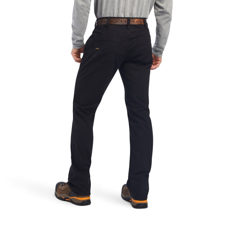 Ariat Men's Rebar M4 Relaxed DuraStretch Made Tough Straight-Leg Pant 38-30 Black