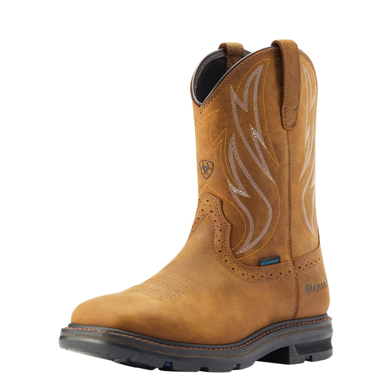 Men s Distressed Brown Sierra Shock Shield Work Boots by Ariat at Fleet Farm