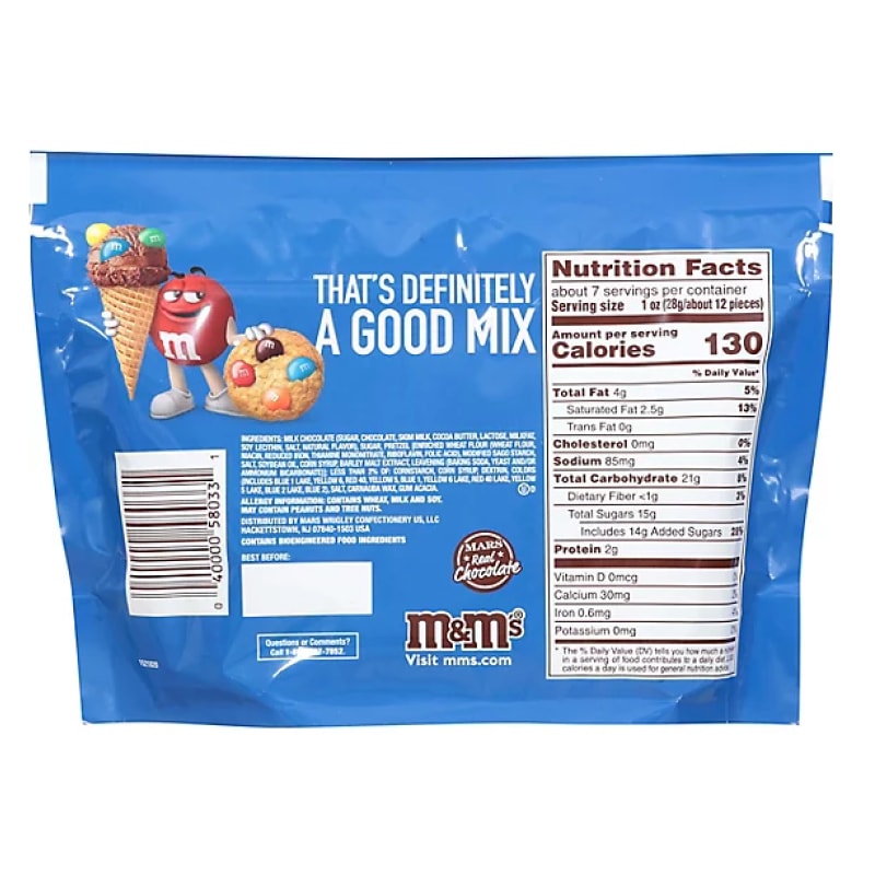 M&M's Pretzel Milk Chocolate Candy Sharing Size Resealable - 7.4 oz