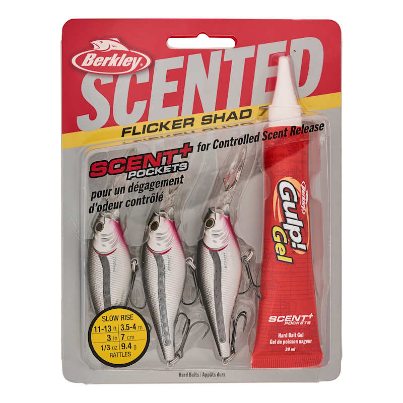 Black Silver Scented Flicker Shad Pro-Pack Crankbait - 3 Pk by