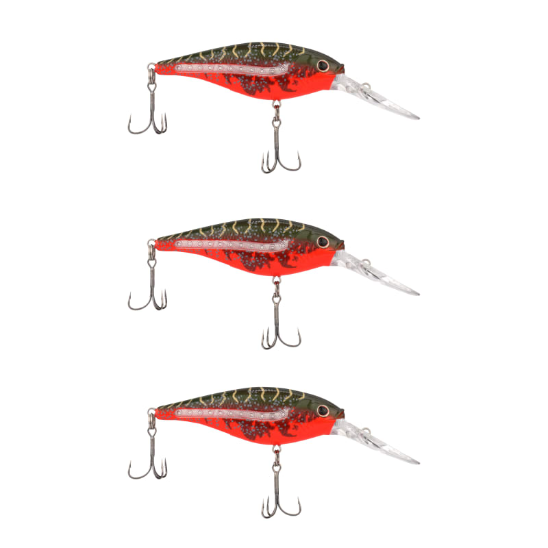 Red Tiger Scented Flicker Shad Pro-Pack Crankbait - 3 Pk by