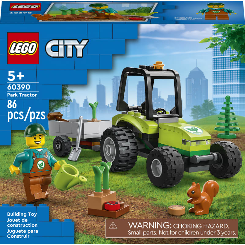  LEGO City Park Tractor 60390, Toy with Trailer for