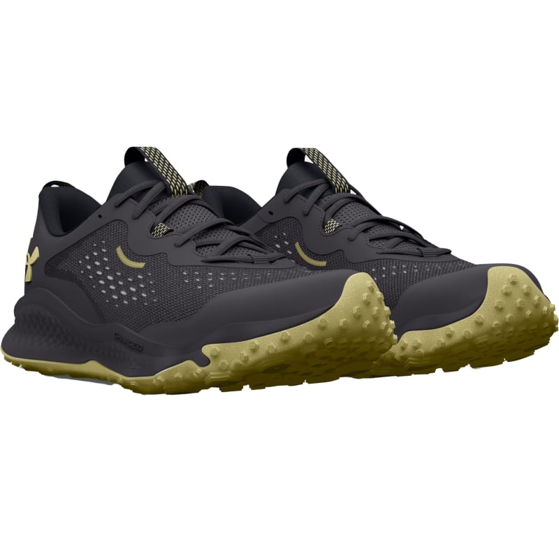 Men s Jet Gray Green Charged Maven Trail Running Shoes by Under Armour at Fleet Farm