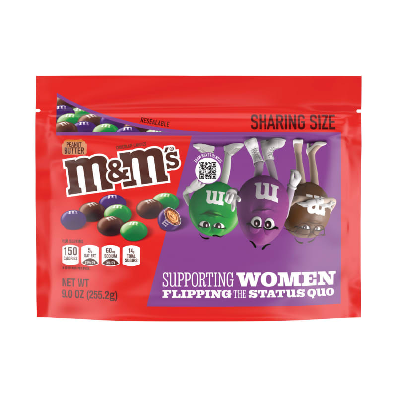 M&M'S Peanut Butter Milk Chocolate Candy, Sharing Size, 9 oz Resealable Bag