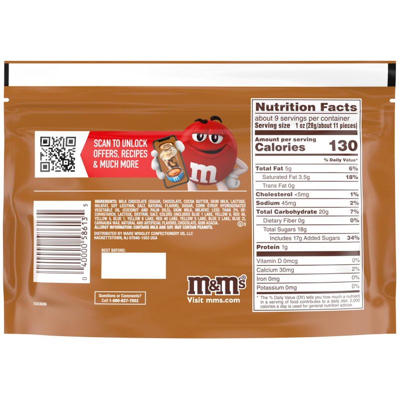 M&M's Chocolate Candies, Caramel Cold Brew, Sharing Size 9.05 Oz, Chocolate Candy