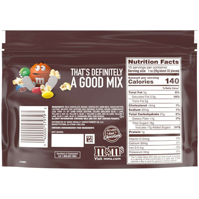 M&M's Chocolate Candies, Milk Chocolate - 10.0 oz