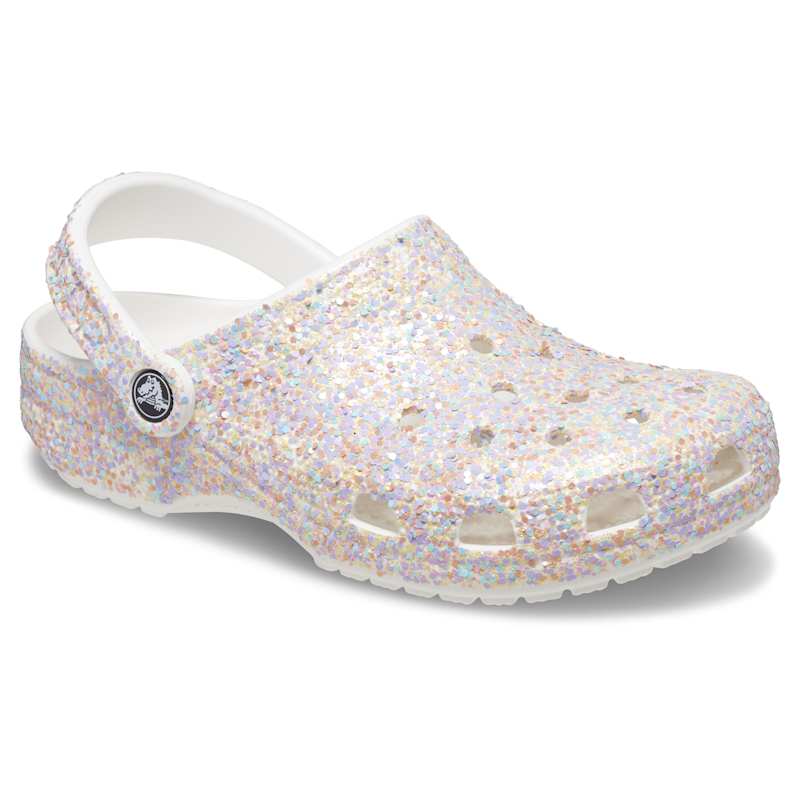 Women s Classic White Glitter Classic Clogs