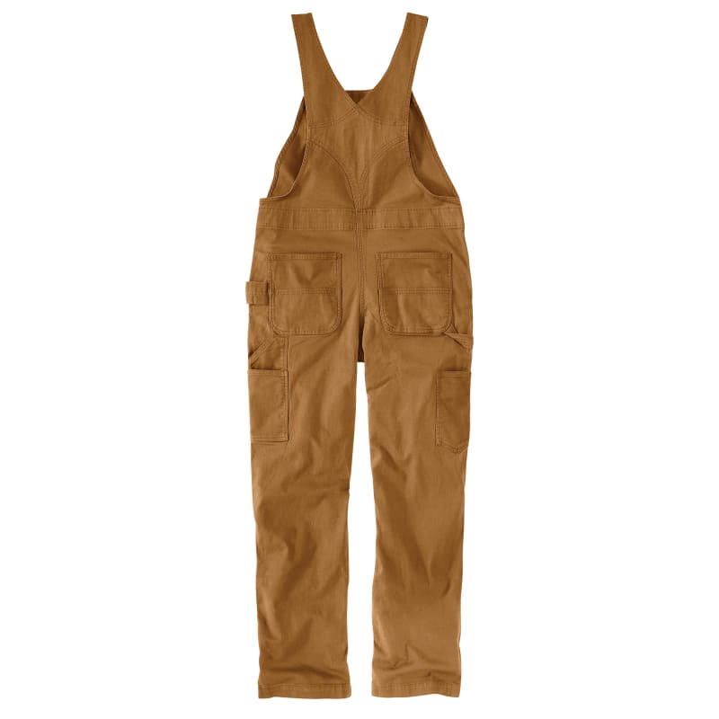 Women's Rugged Flex Brown Canvas Bib Overalls by Carhartt at Fleet