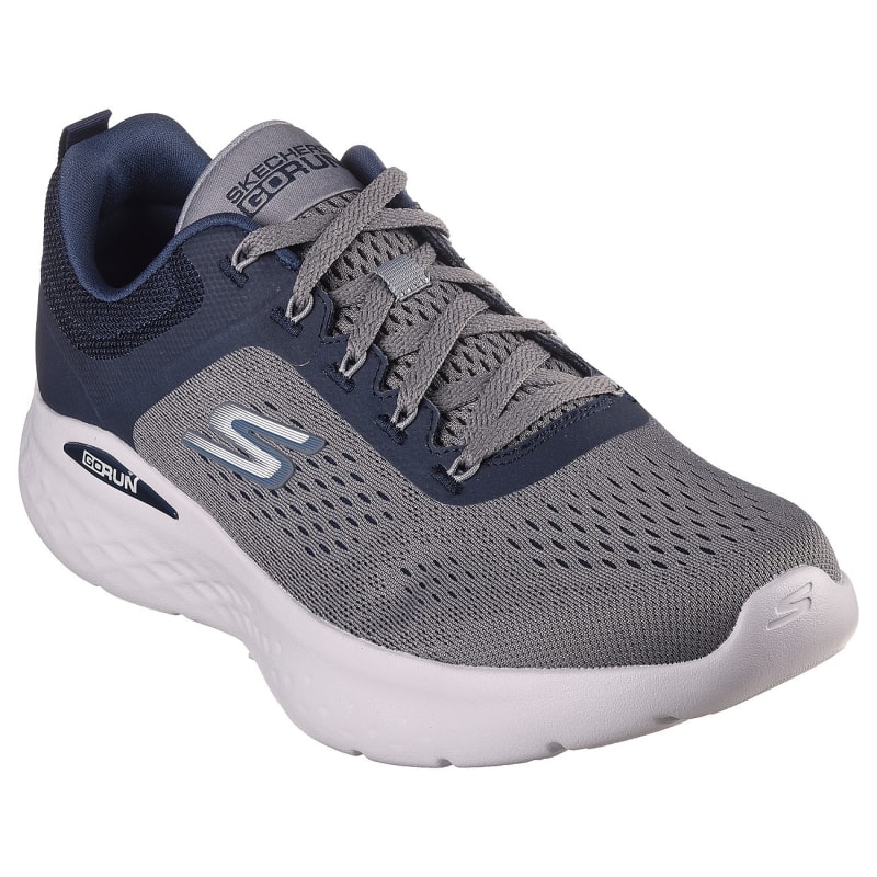 Performance Men s Grey Navy Go Run Lite Athletic Shoes by Skechers