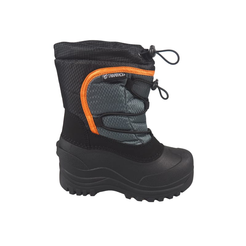 Kids Grey Orange Arctic Chill Pull On Boots