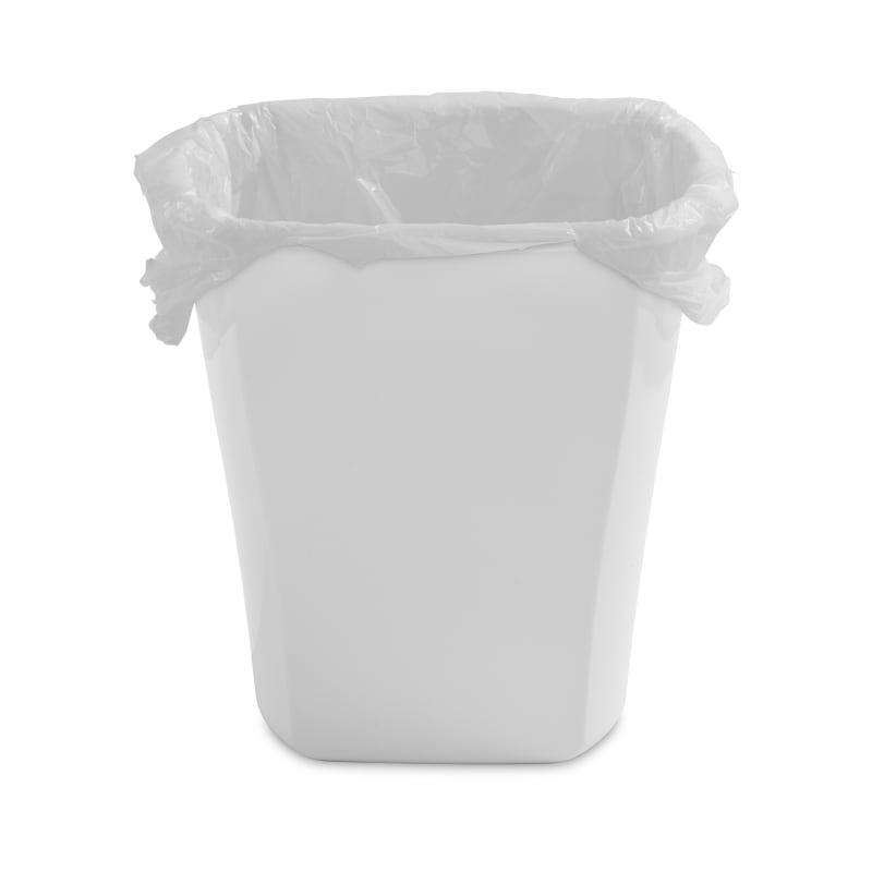 Sterilite Plastic Vanity Wastebasket, White