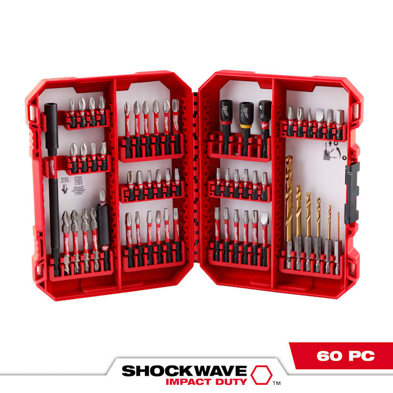 SHOCKWAVE Impact Duty™ Drill & Drive Set - 60 Pc by Milwaukee at