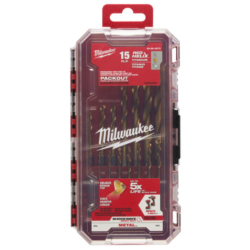Milwaukee drill bit set titanium sale