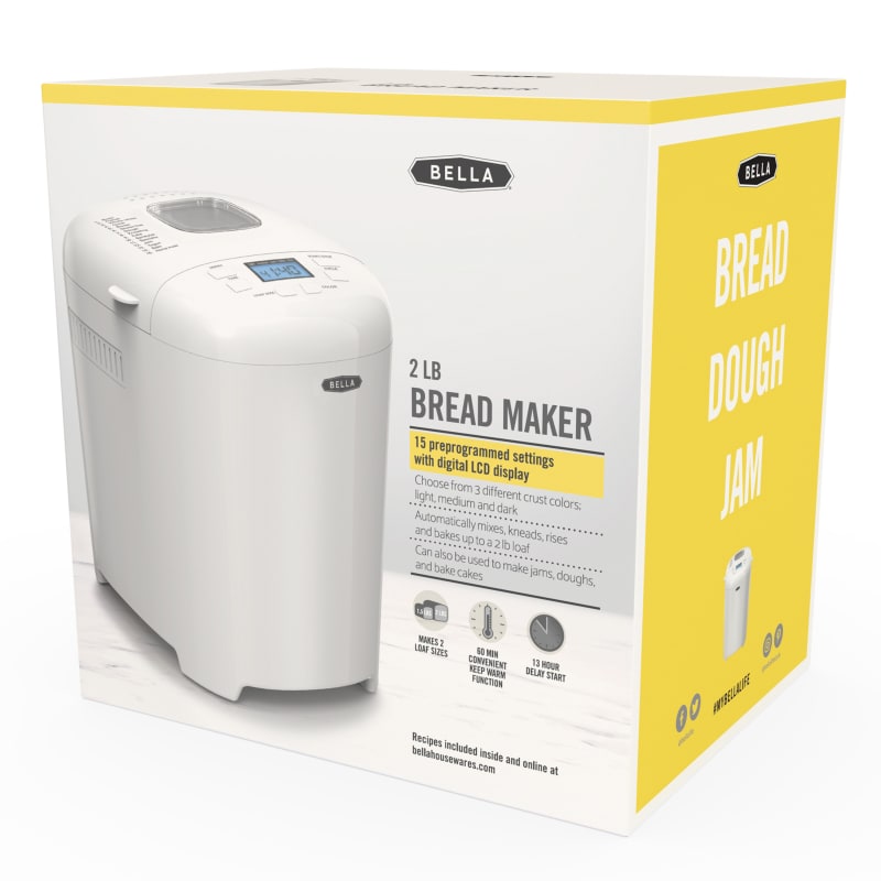 Bella 2-lb Bread Maker - White