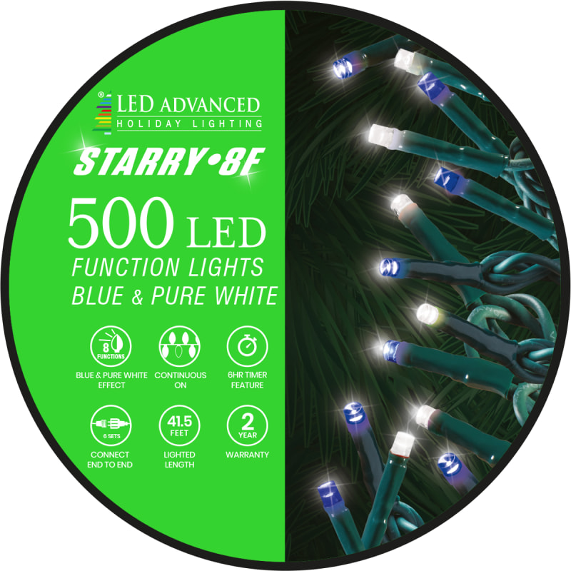 Starry 8F 500 LED White Blue Function Lights by LED Advanced at
