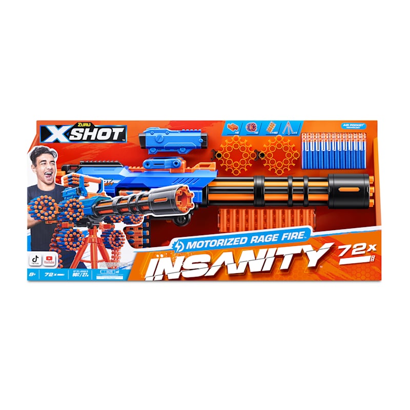 Insanity Motorized Gatling Blaster w/ Tripod Stand by ZURU X-SHOT